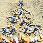 sand xmas tree